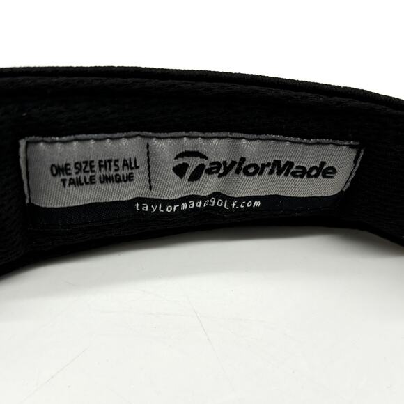 Taylormade Golf Sun Visor Mens OSFA Black Golfing White Lettering Hat Adjustable - Picture 6 of 7